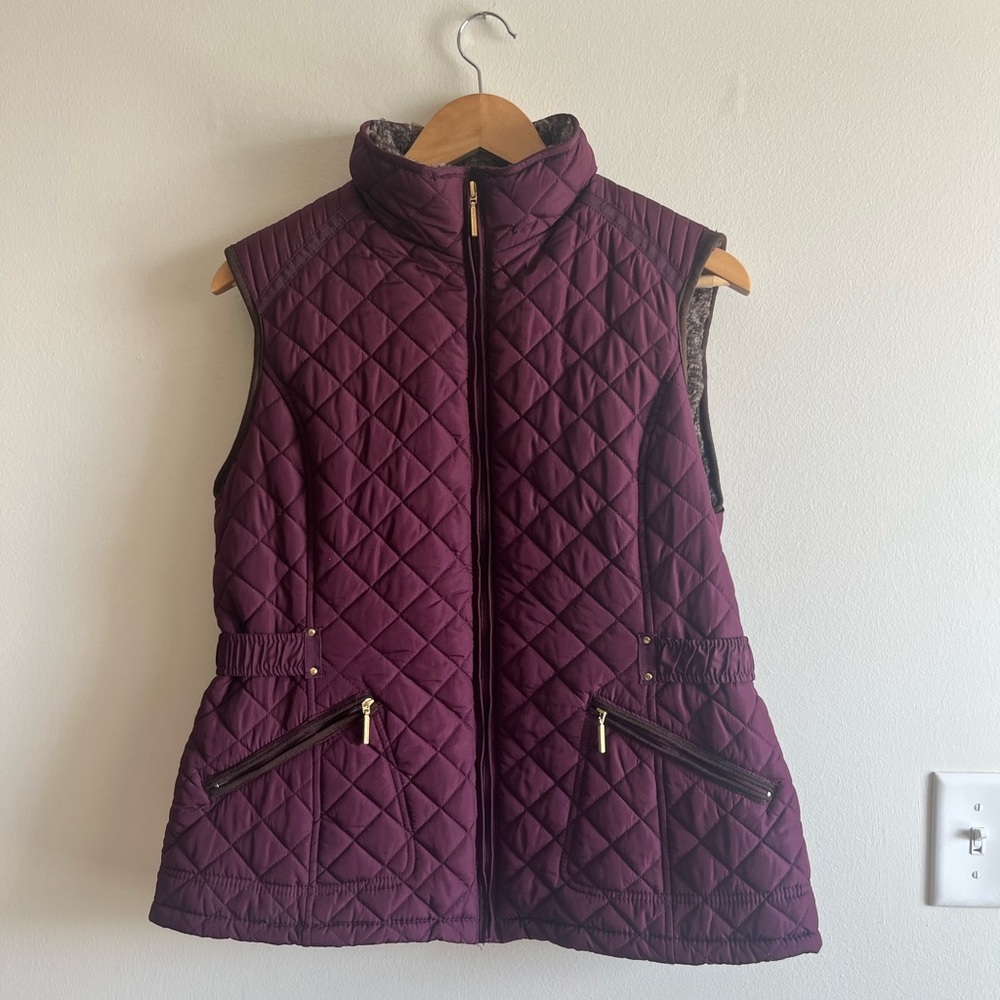 Weatherproof Maroon Zip Up Puffer Vest